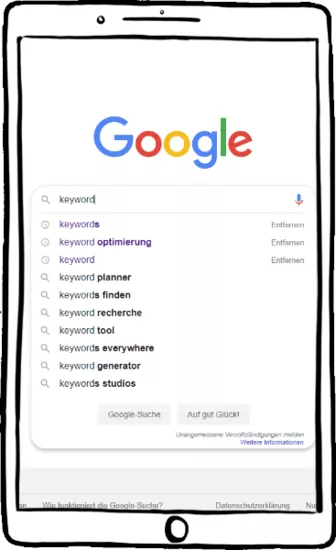 Google Keywordsuche
